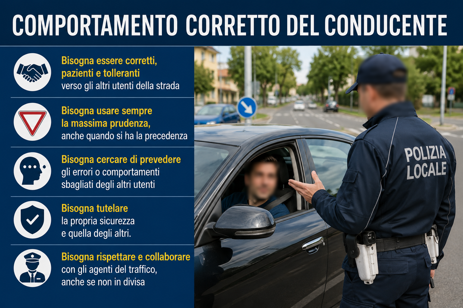 Comportamento corretto del conducente