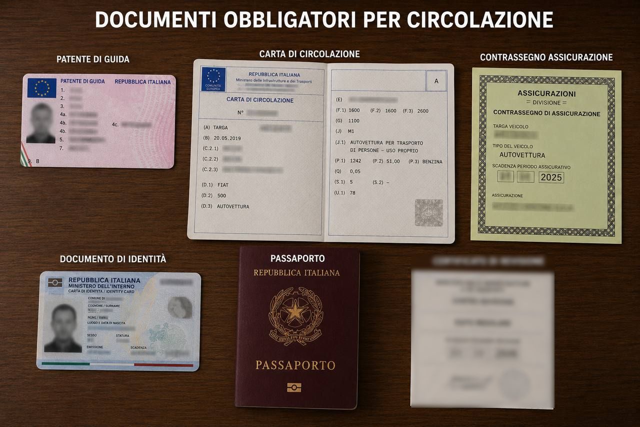 Circolazione dei veicoli e documenti obbligatori: