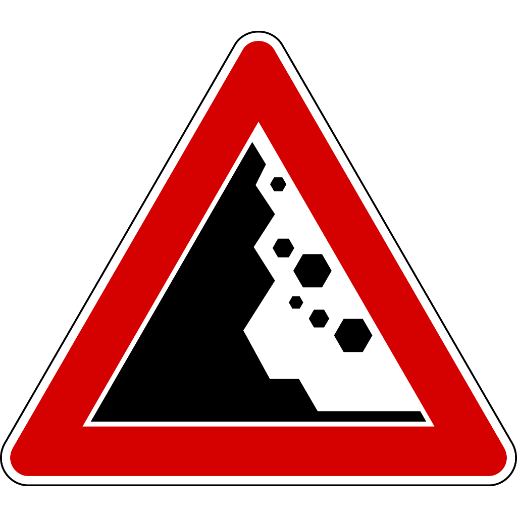 Caduta massi da sinistra