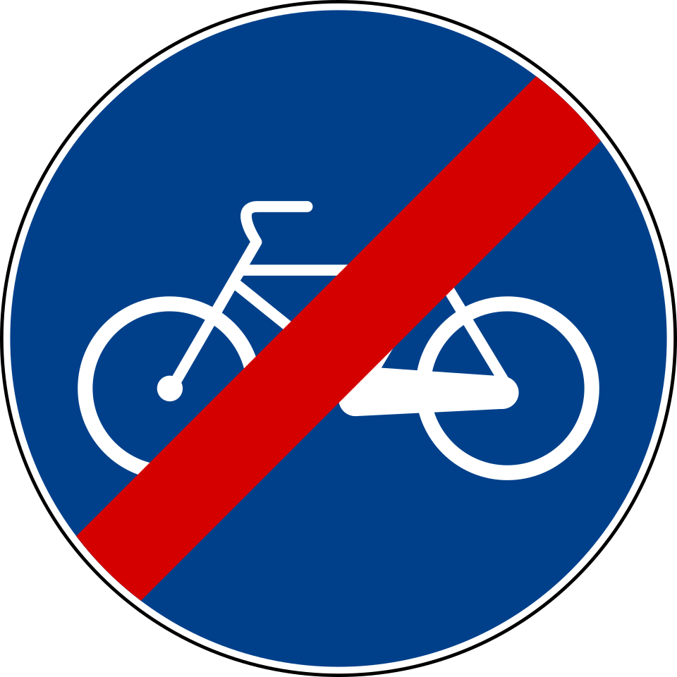 Fine pista ciclabile
