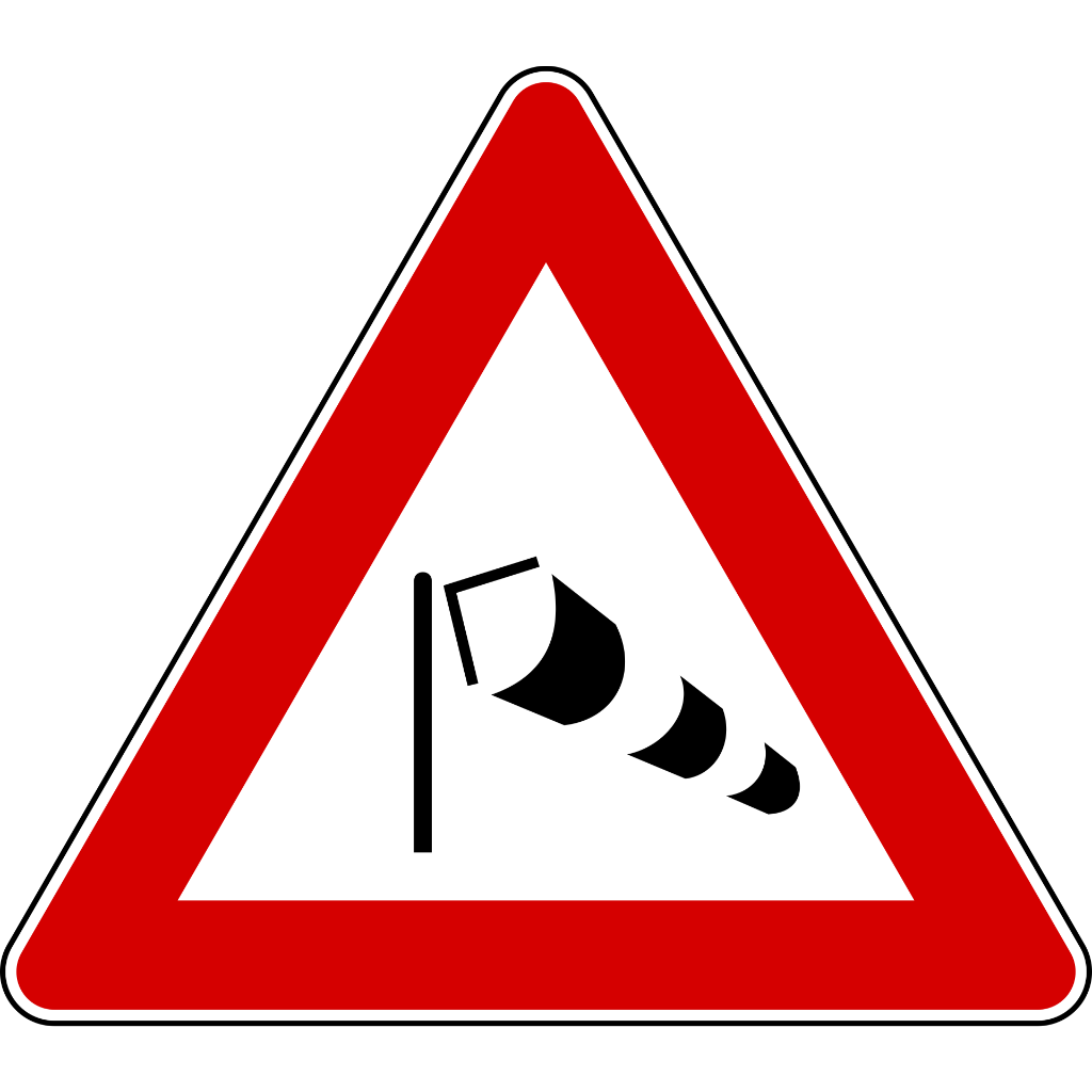 Forte vento laterale