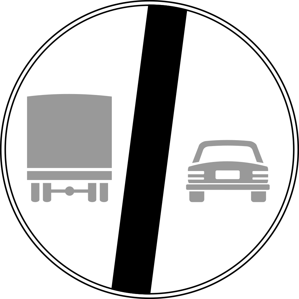Fine del divieto di sorpasso per autocarri