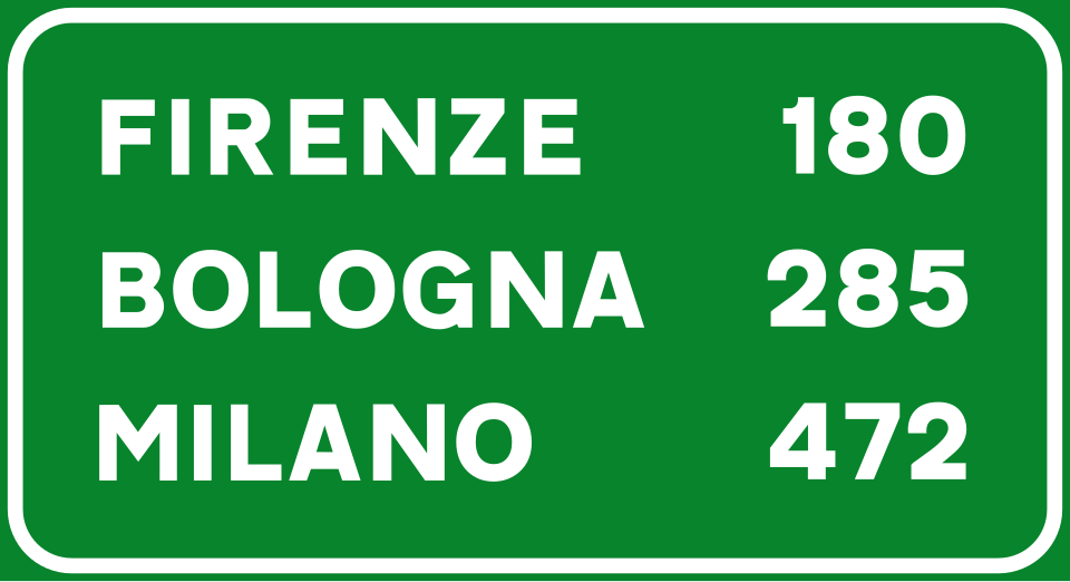 Segnale di conferma autostradale