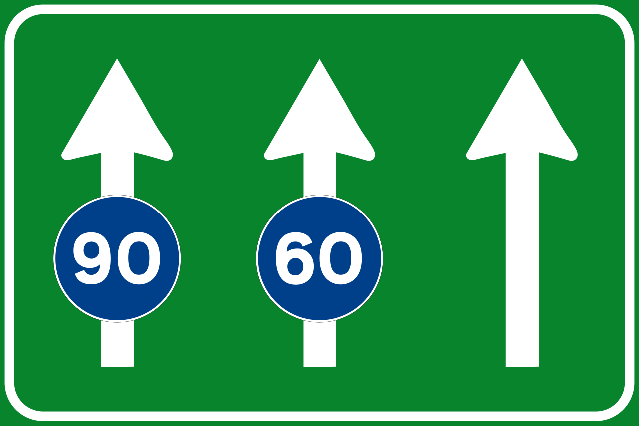 Uso delle corsie su autostrade