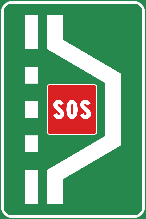 Piazzola di sosta con SOS